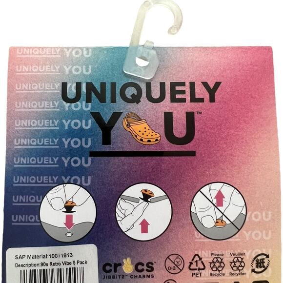 Crocs 90s Retro Vibe Charm Uniquely You Jibbitz - Picture 4 of 4